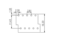 ESK381V4L-XXP 0.15 Inch (in) Pitch Diameter Printed Circuit Board (PCB) Terminal Block - 3