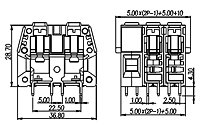 PDS-10SA-XX 0.394 Inch (in) Pitch Diameter Printed Circuit Board (PCB) Terminal Block - 2