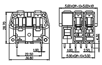 PDS-10S-XX 0.394 Inch (in) Pitch Diameter Printed Circuit Board (PCB) Terminal Block - 2