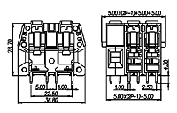 PDS-10-XX 0.394 Inch (in) Pitch Diameter Printed Circuit Board (PCB) Terminal Block - 2