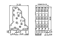 W3K508-XXP 0.2 Inch (in) Pitch Diameter Printed Circuit Board (PCB) Terminal Block - 2