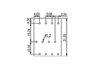 W3K508-XXP 0.2 Inch (in) Pitch Diameter Printed Circuit Board (PCB) Terminal Block - 3