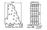 W4K508-XXP 0.2 Inch (in) Pitch Diameter Printed Circuit Board (PCB) Terminal Block - 2