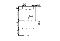 W4K508-XXP 0.2 Inch (in) Pitch Diameter Printed Circuit Board (PCB) Terminal Block - 3