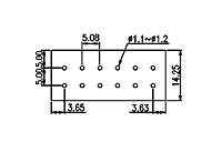 WKA508-XXP 0.2 Inch (in) Pitch Diameter Printed Circuit Board (PCB) Terminal Block - 3