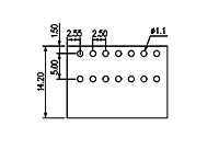 WKV250A-XXP 0.098 Inch (in) Pitch Diameter Printed Circuit Board (PCB) Terminal Block - 3