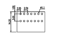 WKV254A-XXP 0.1 Inch (in) Pitch Diameter Printed Circuit Board (PCB) Terminal Block - 3