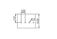 0136-21XX 0.138 Inch (in) Pitch Diameter Printed Circuit Board (PCB) Terminal Block - 3