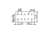 0137-40XX 0.138 Inch (in) Pitch Diameter Printed Circuit Board (PCB) Terminal Block - 3