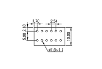 0138-10XX 0.1 Inch (in) Pitch Diameter Printed Circuit Board (PCB) Terminal Block - 3