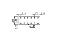 0138-50XX 0.138 Inch (in) Pitch Diameter Printed Circuit Board (PCB) Terminal Block - 3