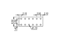 0138-50XXL 0.138 Inch (in) Pitch Diameter Printed Circuit Board (PCB) Terminal Block - 3