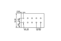 0138-76XX 0.197 Inch (in) Pitch Diameter Printed Circuit Board (PCB) Terminal Block - 3