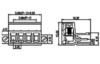 2ESHM-XXP 0.200 Inch (in) Pitch Diameter Printed Circuit Board (PCB) Connector-Plug - 2