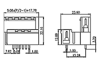 2EEHDVM-XXP 0.200 Inch (in) Pitch Diameter Printed Circuit Board (PCB) Connector Socket - 2