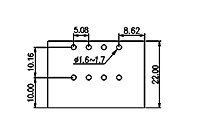 2EHDBRM-XXP 0.200 Inch (in) Pitch Diameter Printed Circuit Board (PCB) Connector Socket - 3