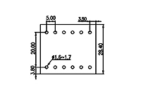 5EHDBV-XXP 0.197 Inch (in) Pitch Diameter Printed Circuit Board (PCB) Connector Socket - 3