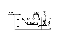 ECH350H-XXP 0.138 Inch (in) Pitch Diameter Printed Circuit Board (PCB) Connector Socket - 3