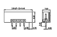 ECH381VM-XXP 0.150 Inch (in) Pitch Diameter Printed Circuit Board (PCB) Connector Socket - 2