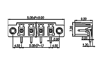 ECH508RM-XXP 0.200 Inch (in) Pitch Diameter Printed Circuit Board (PCB) Connector Socket - 2