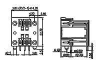 ECHB381RM-XXP 0.150 Inch (in) Pitch Diameter Printed Circuit Board (PCB) Connector Socket - 2