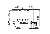 ECHB381RM-XXP 0.150 Inch (in) Pitch Diameter Printed Circuit Board (PCB) Connector Socket - 3