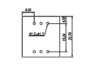 ECHB350VM-XXP 0.138 Inch (in) Pitch Diameter Printed Circuit Board (PCB) Connector Socket - 3