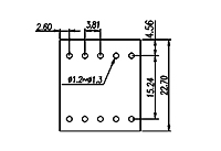 ECHB381V-XXP 0.150 Inch (in) Pitch Diameter Printed Circuit Board (PCB) Connector Socket - 3