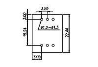 EECH350VM-XXP 0.138 Inch (in) Pitch Diameter Printed Circuit Board (PCB) Connector Socket - 3