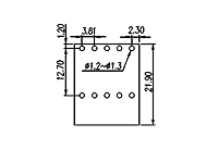 EECH381R-XXP 0.150 Inch (in) Pitch Diameter Printed Circuit Board (PCB) Connector Socket - 3