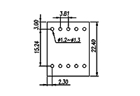 EECH381V-XXP 0.150 Inch (in) Pitch Diameter Printed Circuit Board (PCB) Connector Socket - 3