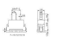 5EHDK-XXP/1.2 Printed Circuit Board (PCB) Connector Socket - 2