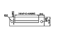 DT-25-A02W-XX 0.3 Inch (in) Pitch Diameter Single Row Barrier Terminal Block - 3