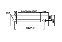 DT-2C-A02W-XX 0.3 Inch (in) Pitch Diameter Single Row Barrier Terminal Block - 3