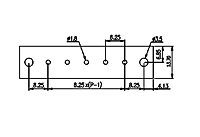 DT-35-A01W-XX 0.325 Inch (in) Pitch Diameter Single Row Barrier Terminal Block - 3