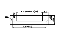 DT-35-A02W-XX 0.325 Inch (in) Pitch Diameter Single Row Barrier Terminal Block - 3