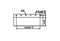 DT-35-B07W-XX 0.325 Inch (in) Pitch Diameter Single Row Barrier Terminal Block - 3