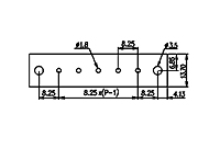 DT-35C-A01W-XX 0.325 Inch (in) Pitch Diameter Single Row Barrier Terminal Block - 3