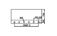 DT-2C-B14W-XX 0.3 Inch (in) Pitch Diameter Single Row Barrier Terminal Block - 3