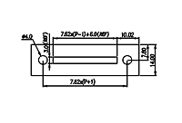 DT-2G-A02W-XX 0.3 Inch (in) Pitch Diameter Single Row Barrier Terminal Block - 3