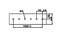 DT-2G-B01W-XX 0.3 Inch (in) Pitch Diameter Single Row Barrier Terminal Block - 3