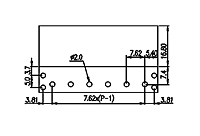 DT-2G-B95W-XX 0.3 Inch (in) Pitch Diameter Single Row Barrier Terminal Block - 3