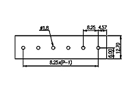 DT-39-B02W-XX 0.325 Inch (in) Pitch Diameter Single Row Barrier Terminal Block - 3