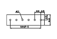 DT-45-A02W-XX 0.375 Inch (in) Pitch Diameter Single Row Barrier Terminal Block - 3