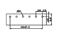 DT-45-B06W-XX 0.375 Inch (in) Pitch Diameter Single Row Barrier Terminal Block - 3