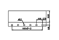 DT-45-B14W-XX 0.375 Inch (in) Pitch Diameter Single Row Barrier Terminal Block - 3