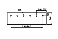 DT-49-B01W-XX 0.375 Inch (in) Pitch Diameter Single Row Barrier Terminal Block - 3