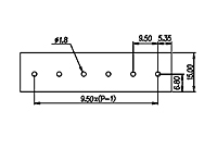 DT-49-B02W-XX 0.375 Inch (in) Pitch Diameter Single Row Barrier Terminal Block - 3