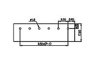 DT-49-C01W-XX 0.375 Inch (in) Pitch Diameter Single Row Barrier Terminal Block - 3