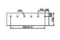 DT-49-C91W-XX 0.375 Inch (in) Pitch Diameter Single Row Barrier Terminal Block - 3